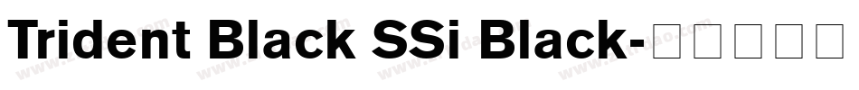 Trident Black SSi Black字体转换